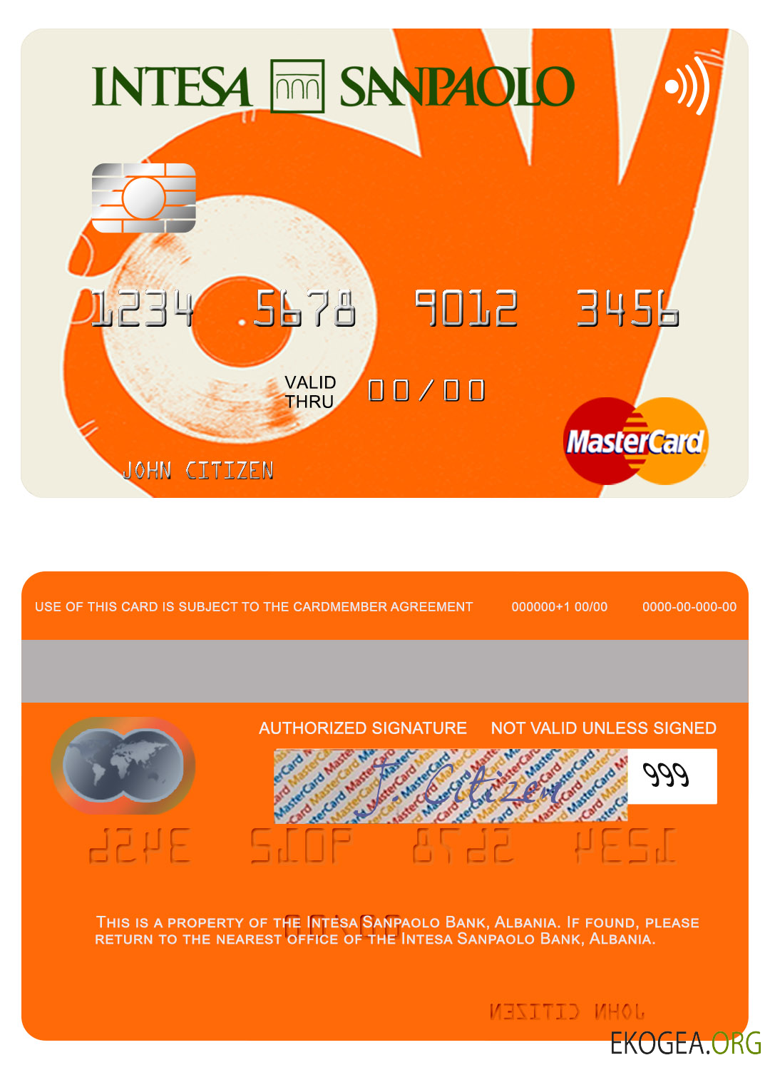 Albanie Intesa Sanpaolo Bank mastercard